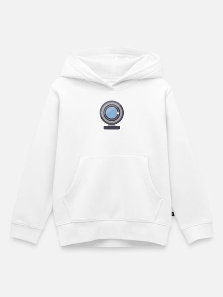 Webcam - Kinder Premium Organic Hoodie - Weiß