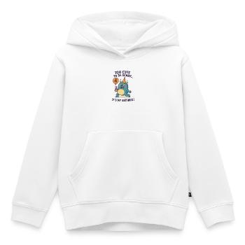 Too Cute To Be Scary Its My 4 Birthday - Kinder Premium Organic Hoodie - Weiß - Vorne - AI Model Kid Female (0cm)