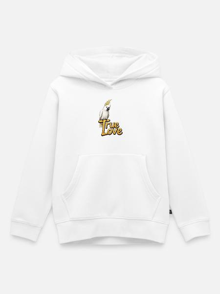 Kakadu True Love - Kinder Premium Organic Hoodie - Weiß