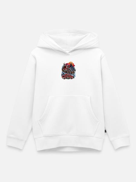 Gothic Santa Schlitten - Kinder Premium Organic Hoodie - Weiß
