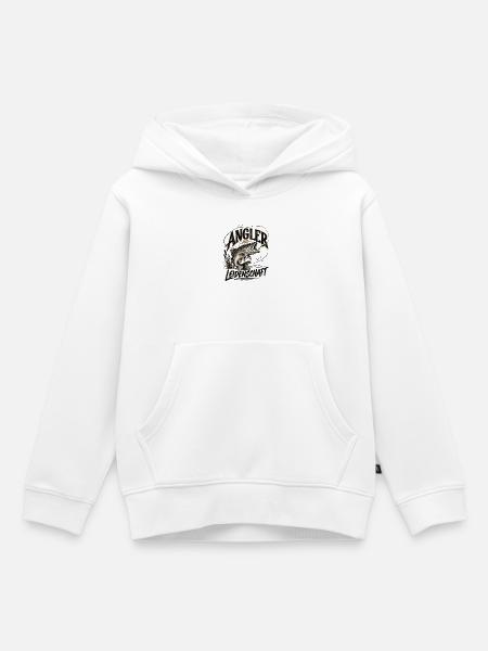 Angeln Hobby Angler aus Leidenschaft Fische - Kinder Premium Organic Hoodie - Weiß