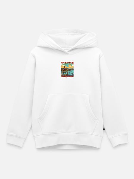 City Middlesbrough England Teesside Riverbank - Kinder Premium Organic Hoodie - Weiß