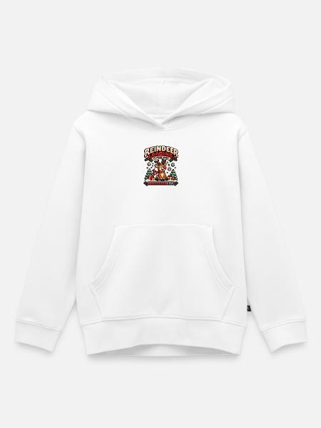 Reindeer Loading Please Wait Pixel Christmas - Kinder Premium Organic Hoodie - Weiß