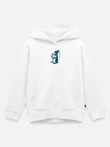 Ramen Bunny - Kinder Premium Organic Hoodie - Weiß
