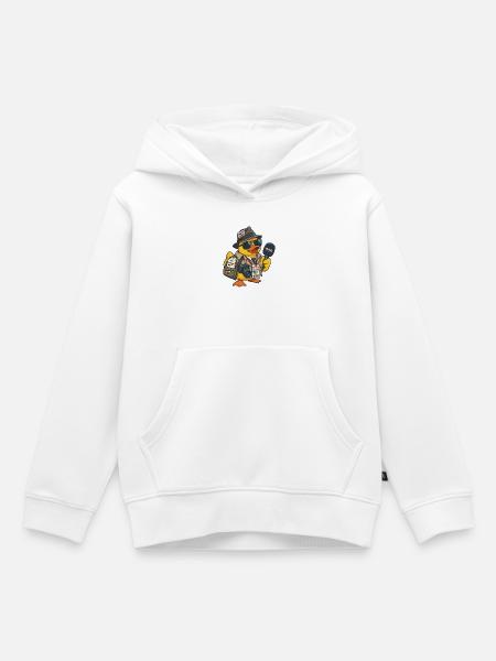 00-QUAK – Der Reporter - Kinder Premium Organic Hoodie - Weiß