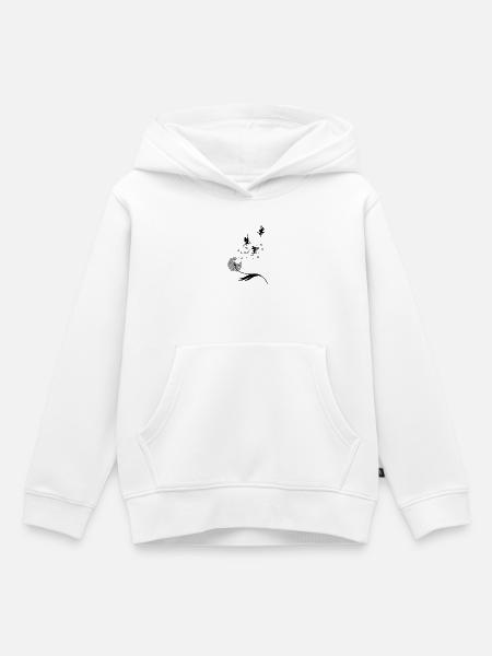 Schmetterlingdesign Pusteblumen Wiese Herzen Feen - Kinder Premium Organic Hoodie - Weiß