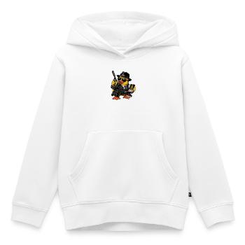 00-QUAK – Der Spion - Kinder Premium Organic Hoodie - Weiß - Vorne - AI Model Kid Female (0cm)
