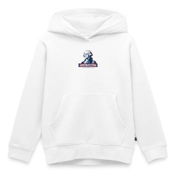 Patriotisches historisches Führungsbild - Kinder Premium Organic Hoodie - Weiß - Vorne - AI Model Kid Female (0cm)