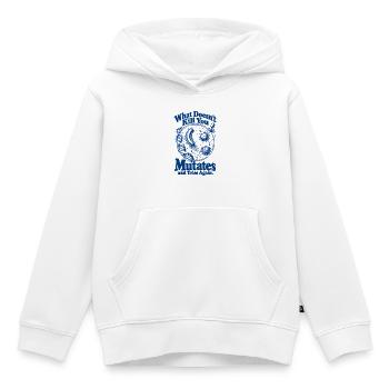 What Doesnt Kill You Mutates - Kinder Premium Organic Hoodie - Weiß - Vorne - AI Model Kid Female (0cm)