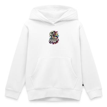 Alien Cosmic Flux - Kinder Premium Organic Hoodie - Weiß - Vorne - AI Model Kid Female (0cm)