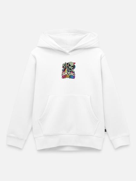 Gleicher Planet, andere Vibes - Kinder Premium Organic Hoodie - Weiß