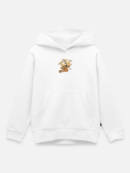 Ente Hexe Halloween Ente - Kinder Premium Organic Hoodie - Weiß