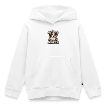 Australian Shepherd  - Kinder Premium Organic Hoodie - Weiß - Vorne - AI Model Kid Female (0cm)
