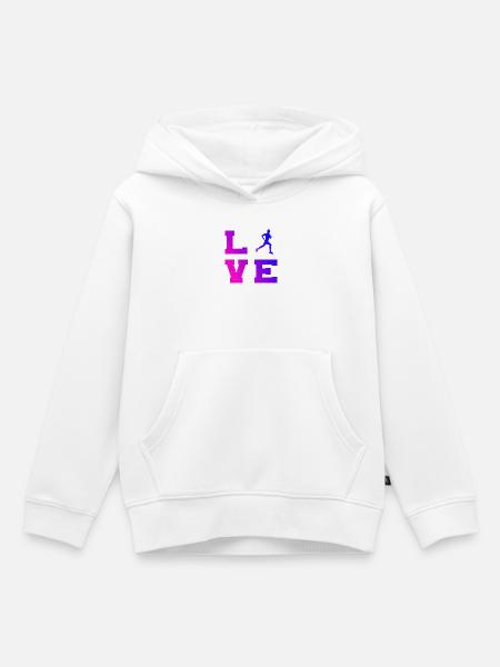 Geschenkidee für einen Running mit Running - Kinder Premium Organic Hoodie - Weiß