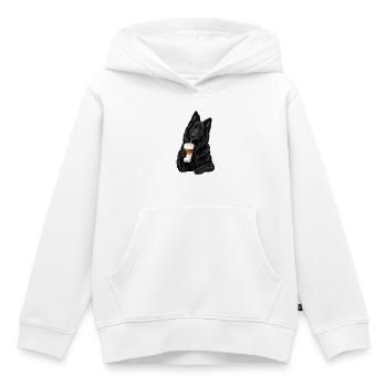 Groenendael mit Latte Macchiato - Kinder Premium Organic Hoodie - Weiß - Vorne - AI Model Kid Female (0cm)
