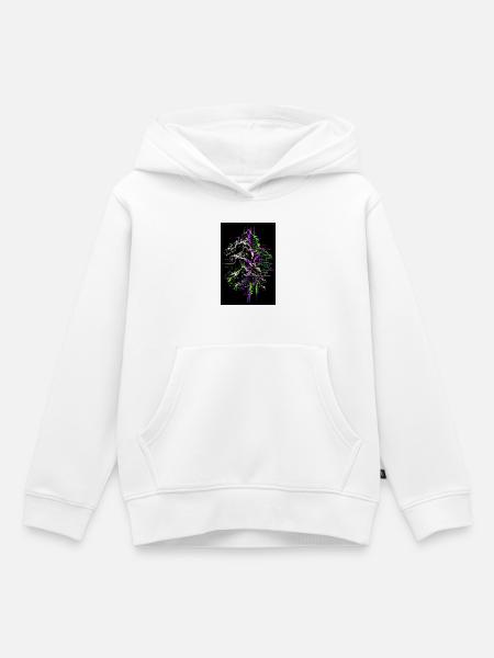 Landschaft über Landkarte - Kinder Premium Organic Hoodie - Weiß