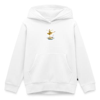Spaghetti Ballerina mit Tomate & Basilikum Kunst - Kinder Premium Organic Hoodie - Weiß - Vorne - AI Model Kid Female (0cm)