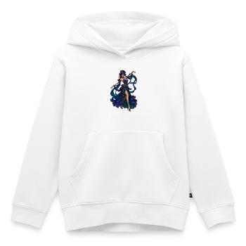 Nachtgalaxie Tänzerin - Kinder Premium Organic Hoodie - Weiß - Vorne - AI Model Kid Female (0cm)