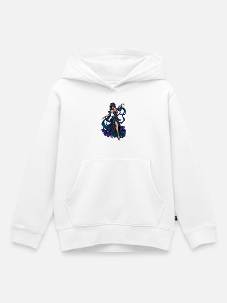Nachtgalaxie Tänzerin - Kinder Premium Organic Hoodie - Weiß