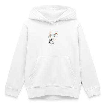 Mondsichelkranich - Kinder Premium Organic Hoodie - Weiß - Vorne - AI Model Kid Female (0cm)