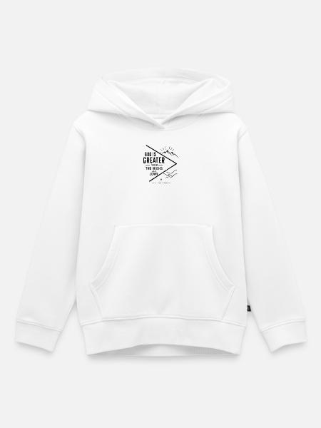 Gott ist größer - Kinder Premium Organic Hoodie - Weiß