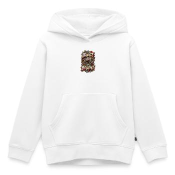 Gebaut Nicht Gekauft - Kinder Premium Organic Hoodie - Weiß - Vorne - AI Model Kid Female (0cm)
