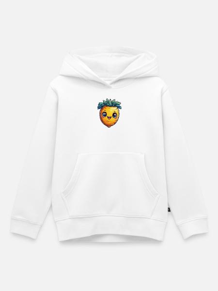 Kawaii Karotten Motiv - Kinder Premium Organic Hoodie - Weiß