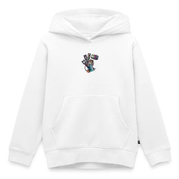 80er 90er Retro Technik & Gaming - Kinder Premium Organic Hoodie - Weiß - Vorne - AI Model Kid Female (0cm)