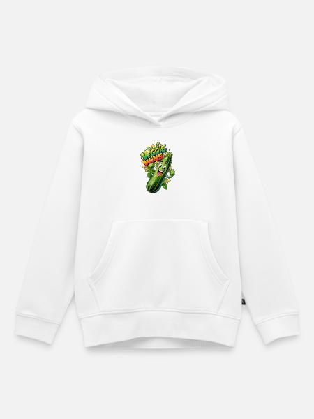 Zucchini Held Veggie Wins - Kinder Premium Organic Hoodie - Weiß
