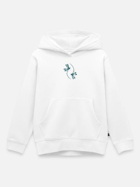 Libellen Pair Zen & Balance - Kinder Premium Organic Hoodie - Weiß