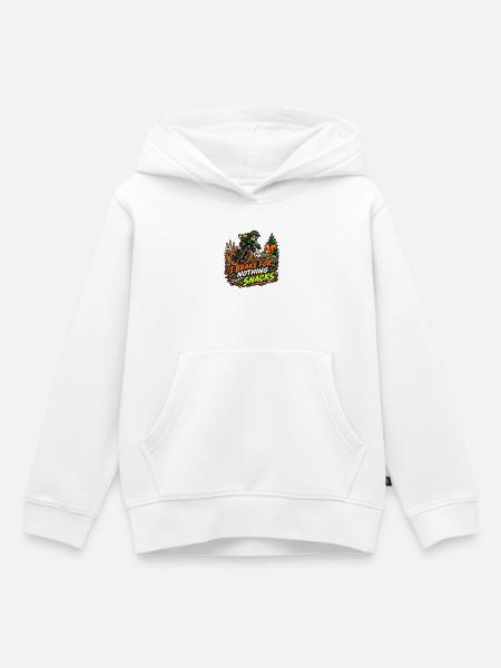 Ich fahre Rad - nur Snacks - Kinder Premium Organic Hoodie - Weiß