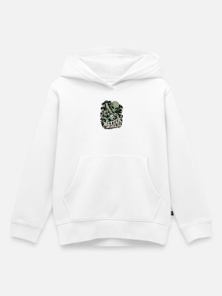 Außerirdischer Planetenkontakt - Kinder Premium Organic Hoodie - Weiß