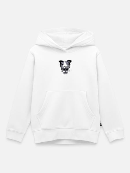 Border Collie - Kinder Premium Organic Hoodie - Weiß