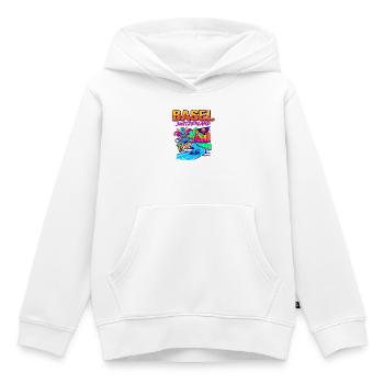 Basel Switzerland Retro Carnival Landscape Aug - Kinder Premium Organic Hoodie - Weiß - Vorne - AI Model Kid Female (0cm)