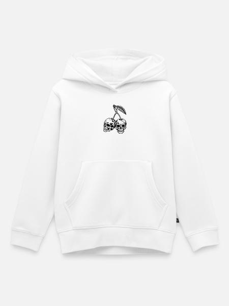Kirschschädel – makabre gotische Früchte - Kinder Premium Organic Hoodie - Weiß