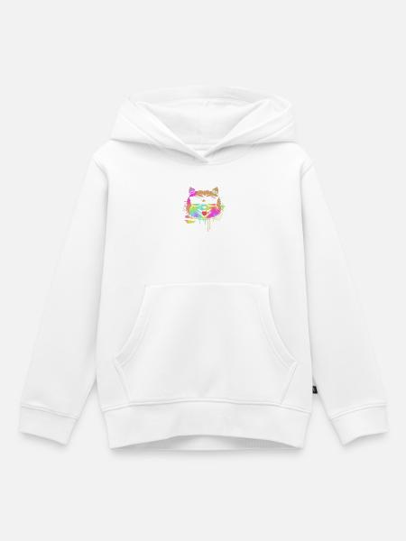 Pomeranian Zwergspitz Hund - Kinder Premium Organic Hoodie - Weiß