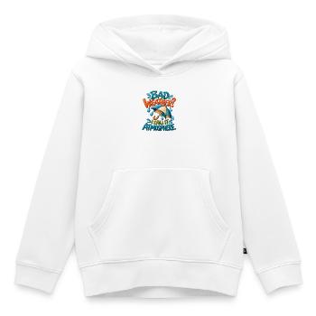 Regenliebhaber-Humor – Schlechtes Wetter ist Atmosphäre - Kinder Premium Organic Hoodie - Weiß - Vorne - AI Model Kid Female (0cm)