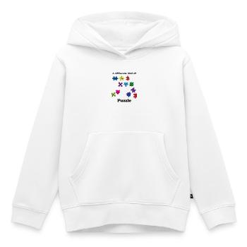 EINE ANDERE ART VON PUZZLE - Kinder Premium Organic Hoodie - Weiß - Vorne - AI Model Kid Female (0cm)