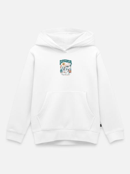 Fuerteventura Surfstrand 2026 - Kinder Premium Organic Hoodie - Weiß