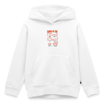 Katzenphysik – Zustände der Katze - Kinder Premium Organic Hoodie - Weiß - Vorne - AI Model Kid Female (0cm)