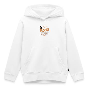 Kook Original Halloween Orange Pumpkin Witch - Kinder Premium Organic Hoodie - Weiß - Vorne - AI Model Kid Female (0cm)