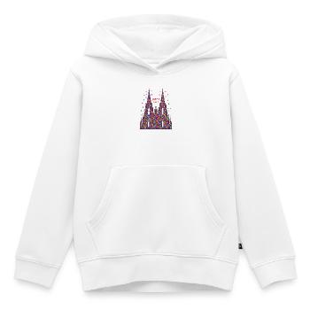 Kölner Dom mit Konfetti Karneval Fasching Köln - Kinder Premium Organic Hoodie - Weiß - Vorne - AI Model Kid Female (0cm)
