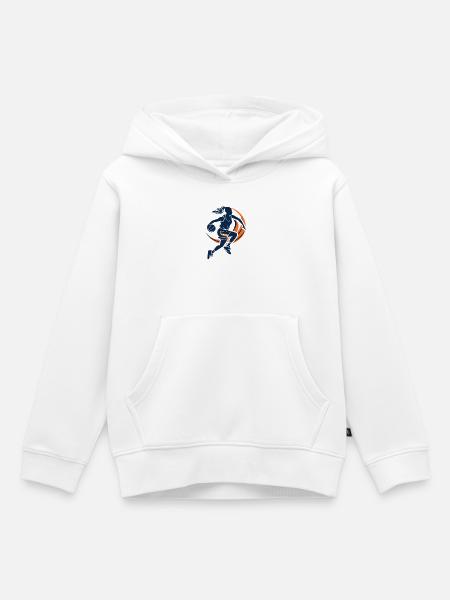 Basketballerin - Kinder Premium Organic Hoodie - Weiß