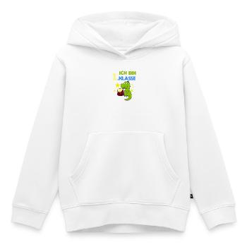 Ich Bin 1.Klasse Dino Erste Klasse 1. Schultag - Kinder Premium Organic Hoodie - Weiß - Vorne - AI Model Kid Female (0cm)