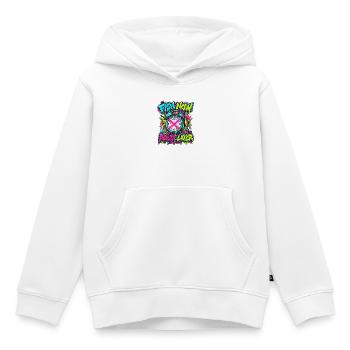 Fisch Jetzt, Adult Later Neon Graffiti - Kinder Premium Organic Hoodie - Weiß - Vorne - AI Model Kid Female (0cm)