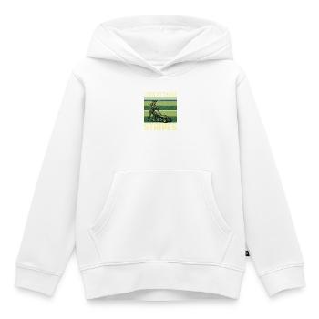 Schau dir diese Streifen an – Rasenmäh-Landschaftsgärtner - Kinder Premium Organic Hoodie - Weiß - Vorne - AI Model Kid Female (0cm)