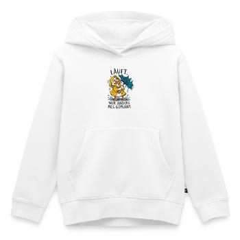 Lustige Ente – Anders als geplant - Kinder Premium Organic Hoodie - Weiß - Vorne - AI Model Kid Female (0cm)