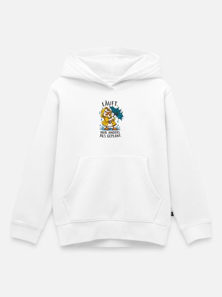Lustige Ente – Anders als geplant - Kinder Premium Organic Hoodie - Weiß