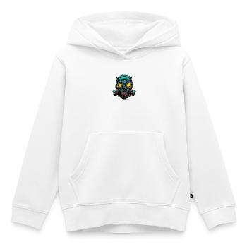 Neon Gasmaske Kopfdesign - Kinder Premium Organic Hoodie - Weiß - Vorne - AI Model Kid Female (0cm)