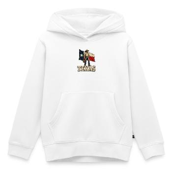 Texas Cowboy Flagge - Kinder Premium Organic Hoodie - Weiß - Vorne - AI Model Kid Female (0cm)